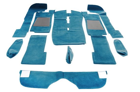 Triumph Stag Carpet Set - LHD - Passenger Area - Wool - Light Blue - RS1661LIGHTBLUE